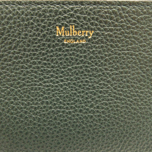 新品同様 マルベリー コンパクトウォレット レザー グリーン 緑 2つ折り財布 財布 0048【中古】Mulberry