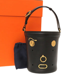 新品同様 エルメス マンジョワール ボックスカーフ ブラック ゴールド金具 D刻印(2019年製) セリエハンドバッグ バッグ 黒 0053 【中古】 HERMES