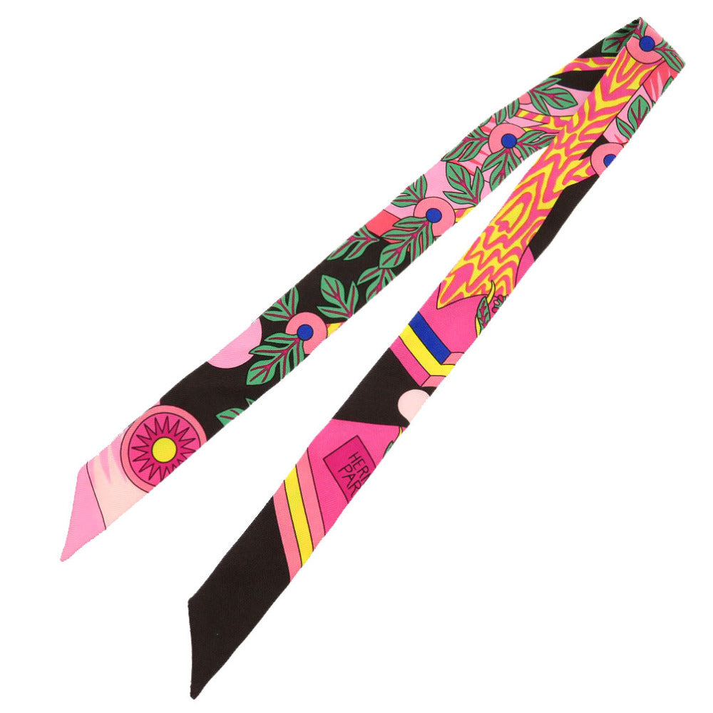 新品同様 エルメス ツイリードール ペガサスの起源 La Doll SOURCE De Pegase ローズヴィフ エベーヌ ジョーヌ シルク スカーフ 0055 【中古】 HERMES