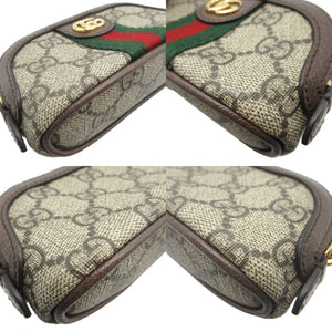 新品同様 グッチ オフィディア 625707 GGスプリーム レザー ブラウン 茶 ベージュ ミニポーチ コインケース 0066【中古】GUCCI