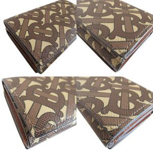 新品同様 バーバリー コンパクトウォレット TBチェック 8022945 ブラウン 茶 財布 0068【中古】BURBERRY