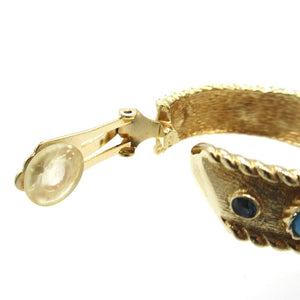 新品同様 クリスチャンディオール ヴィンテージ ストーン ターコイズ メタル ゴールド イヤリング 0069【中古】Christian Dior