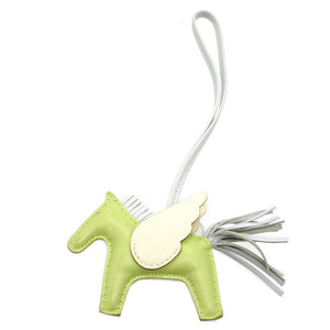 エルメス ロデオペガサスPM アニューミロ Z刻印(2021年製) ジョーヌブルジョン ナタ ブルーブリュム バッグチャーム キーホルダー 0071【中古】HERMES