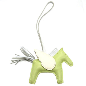 エルメス ロデオペガサスPM アニューミロ Z刻印(2021年製) ジョーヌブルジョン ナタ ブルーブリュム バッグチャーム キーホルダー 0071【中古】HERMES