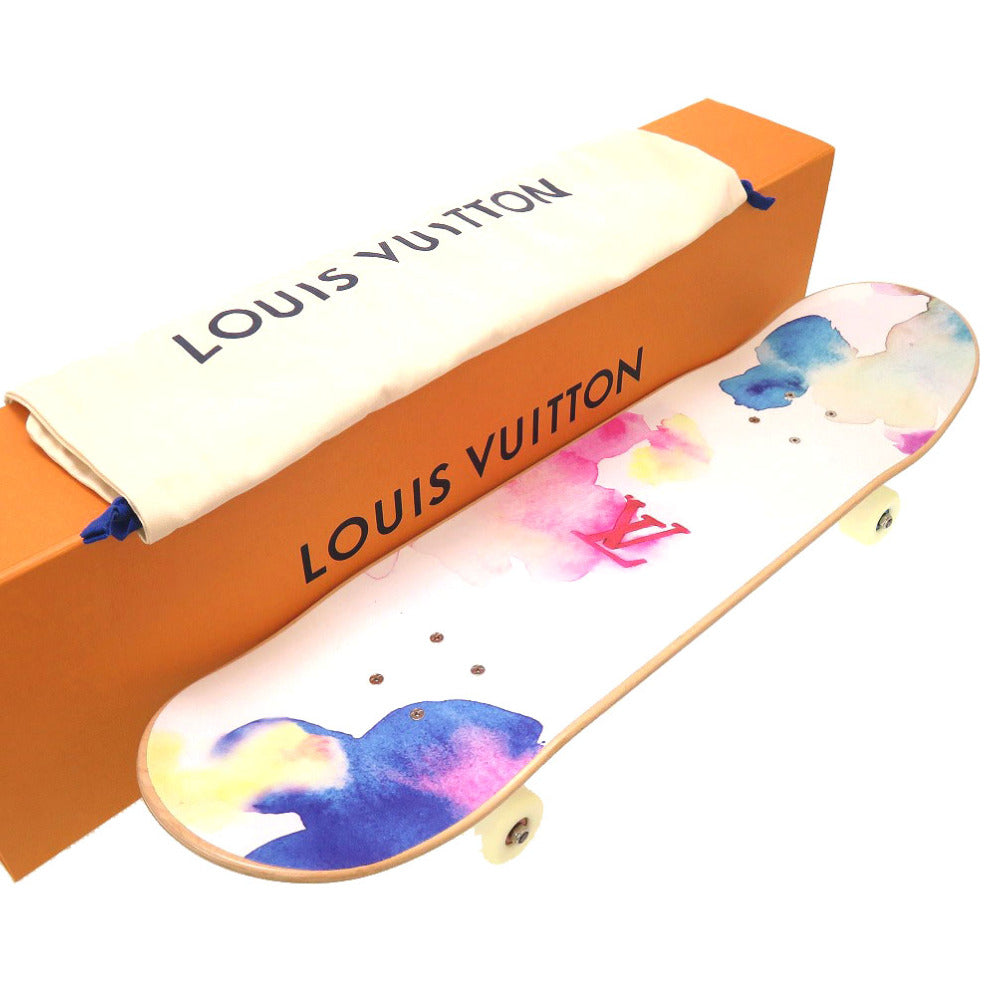 未使用 ルイ ヴィトン モノグラム ウォーターカラー スケートボード GI0622 マルチカラー ウッド スケボー LV 0079 【中古】 LOUIS VUITTON