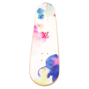 未使用 ルイ ヴィトン モノグラム ウォーターカラー スケートボード GI0622 マルチカラー ウッド スケボー LV 0079 【中古】 LOUIS VUITTON