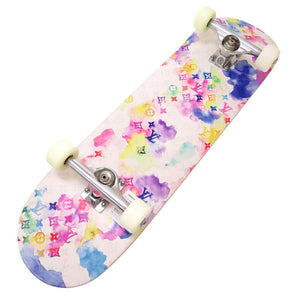 未使用 ルイ ヴィトン モノグラム ウォーターカラー スケートボード GI0622 マルチカラー ウッド スケボー LV 0079 【中古】 LOUIS VUITTON