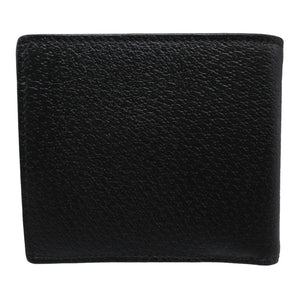 新品同様 グッチ アニマリエ レザー ブラック 522915 二つ折り財布 財布 黒 0080 【中古】 GUCCI メンズ