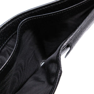 新品同様 グッチ アニマリエ レザー ブラック 522915 二つ折り財布 財布 黒 0080 【中古】 GUCCI メンズ