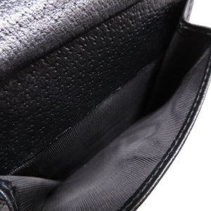 新品同様 グッチ アニマリエ レザー ブラック 522915 二つ折り財布 財布 黒 0080 【中古】 GUCCI メンズ