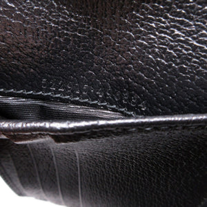 新品同様 グッチ アニマリエ レザー ブラック 522915 二つ折り財布 財布 黒 0080 【中古】 GUCCI メンズ