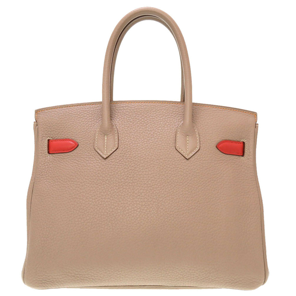美品 エルメス バーキンカザック30 トリヨンクレマンス ヴォ―スイフト トゥルティエールグレー サンギーヌ ムタード マットシルバー金具 □P刻印 ハンドバッグ バッグ 0082 【中古】 HERMES バーキン 30 カザック