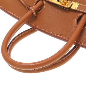 美品 エルメス バーキン35 トゴ ゴールド ゴールド金具 □D刻印 ハンドバッグ バッグ 茶 0082 【中古】 HERMES