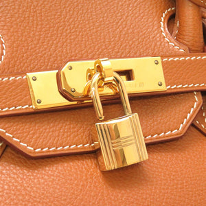 美品 エルメス バーキン35 トゴ ゴールド ゴールド金具 □D刻印 ハンドバッグ バッグ 茶 0082 【中古】 HERMES