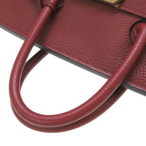 美品 エルメス オータクロア60 アルデンヌ ルージュアッシュ ゴールド金具 □E刻印 ボストンバッグ バッグ 赤 0095 【中古】 HERMES メンズ