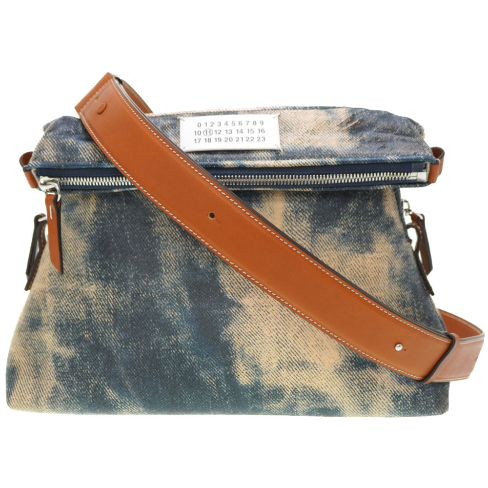 新品同様 マルタン マルジェラ 5AC ショルダーバッグ クラッチバッグ レザー インディゴ 0097【中古】MARTIN MARGIELA