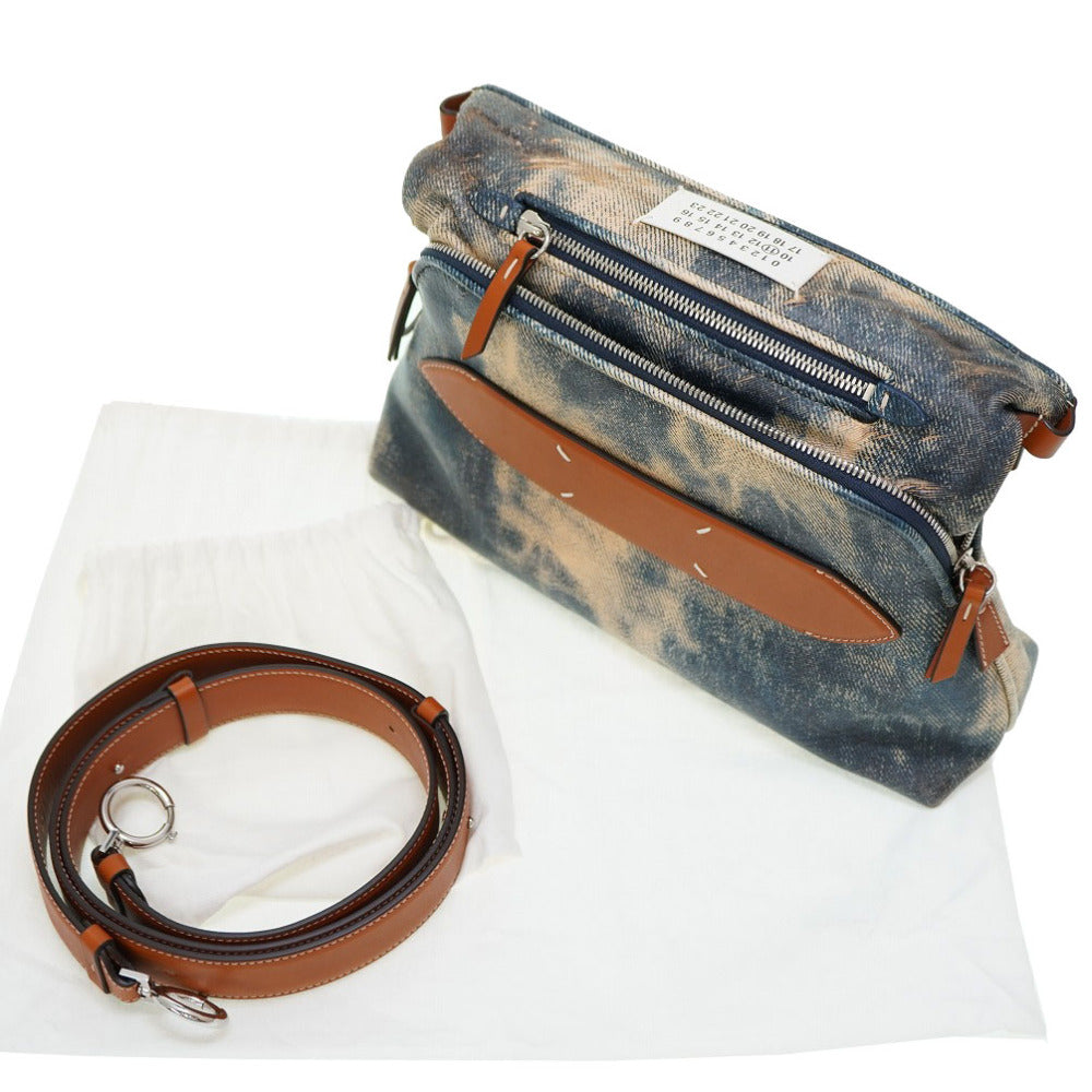 新品同様 マルタン マルジェラ 5AC ショルダーバッグ クラッチバッグ レザー インディゴ 0097【中古】MARTIN MARGIELA