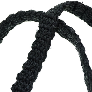 新品同様 プラダ ラフィア トートバッグ 1BG393 ブラック 黒 編み込み 0107【中古】PRADA