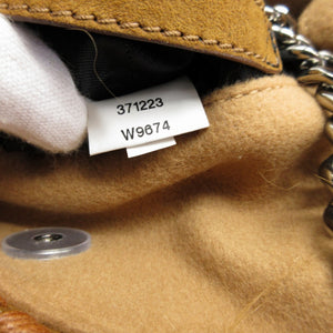 美品 ステラマッカートニー ファー アクリル ブラウン 茶 チェーン ショルダー トートバッグ バッグ 0109【中古】STELLA McCARTNEY