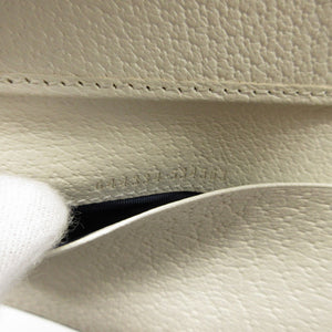 未使用 グッチ オフィディア 644334 コンパクトウォレット GGスプリーム レザー ベージュ ホワイト 白 財布 0121【中古】GUCCI