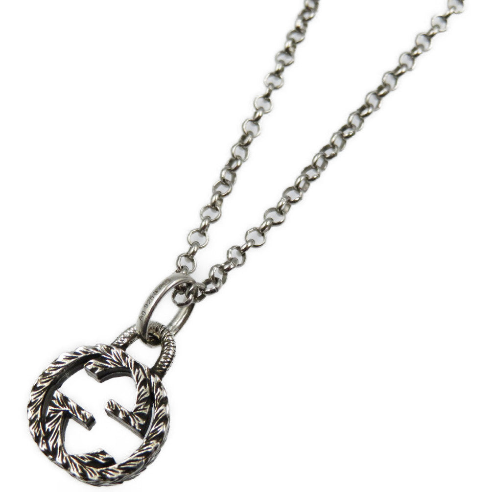 美品 グッチ インターロッキングG シルバー925 ネックレス 0131【中古】GUCCI