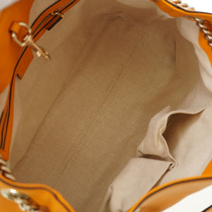 新品同様 グッチ ソーホー チェーン ショルダーバッグ インターロッキングG 308982 レザー オレンジ 0166【中古】GUCCI