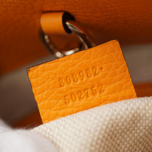 新品同様 グッチ ソーホー チェーン ショルダーバッグ インターロッキングG 308982 レザー オレンジ 0166【中古】GUCCI