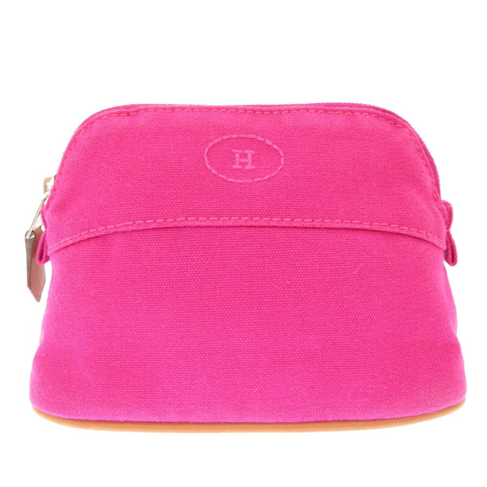美品 エルメス ボリードポーチ ハイビスカス キャンバス バッグ ポーチ 0172 【中古】 HERMES