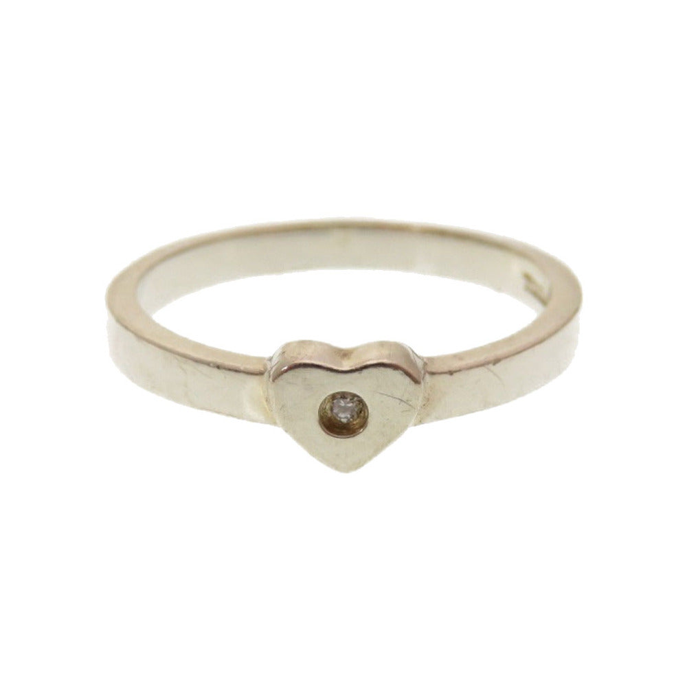 ティファニー ハート シルバー925 1Pダイヤ リング 13号 指輪 アクセサリー 0180 【中古】 TIFFANY & Co.