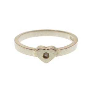 ティファニー ハート シルバー925 1Pダイヤ リング 13号 指輪 アクセサリー 0180 【中古】 TIFFANY & Co.