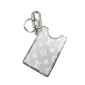 新品同様 ルイヴィトン ポルト クレ プリズム アイディー メタル プレキシガラス  シルバー ホワイト クリア キーホルダー 0188【中古】LOUIS VUITTON