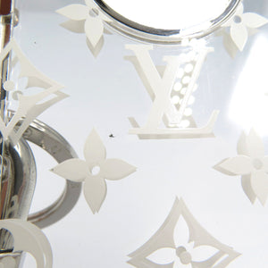 新品同様 ルイヴィトン ポルト クレ プリズム アイディー メタル プレキシガラス  シルバー ホワイト クリア キーホルダー 0188【中古】LOUIS VUITTON