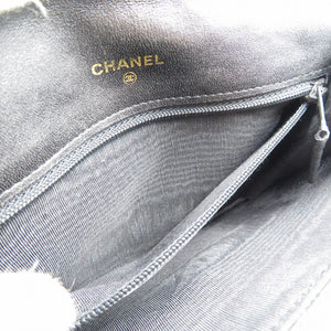 シャネル ビコローレ マトラッセ 2番台 レザー ゴールド金具 ブラック 黒 ポーチ 0189【中古】CHANEL