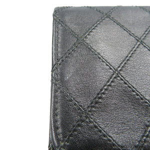 シャネル ビコローレ マトラッセ 2番台 レザー ゴールド金具 ブラック 黒 ポーチ 0189【中古】CHANEL