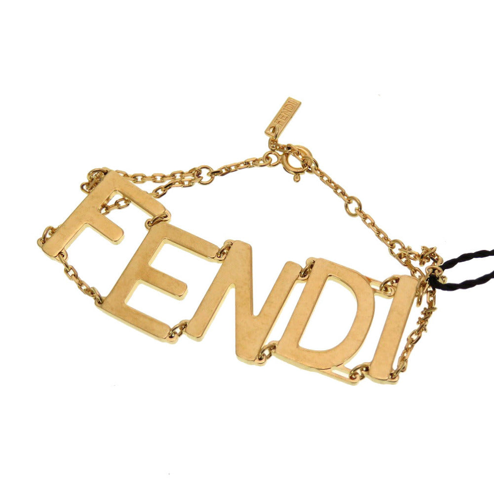 未使用 フェンディ ロゴ ブレスレット ゴールド アクセサリー 0193 【中古】 FENDI
