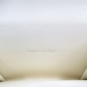 新品同様 ジルサンダー カーフ ゴールド金具 ホワイト 白 三つ折り財布 コンパクトウォレット 0207【中古】JIL SANDER