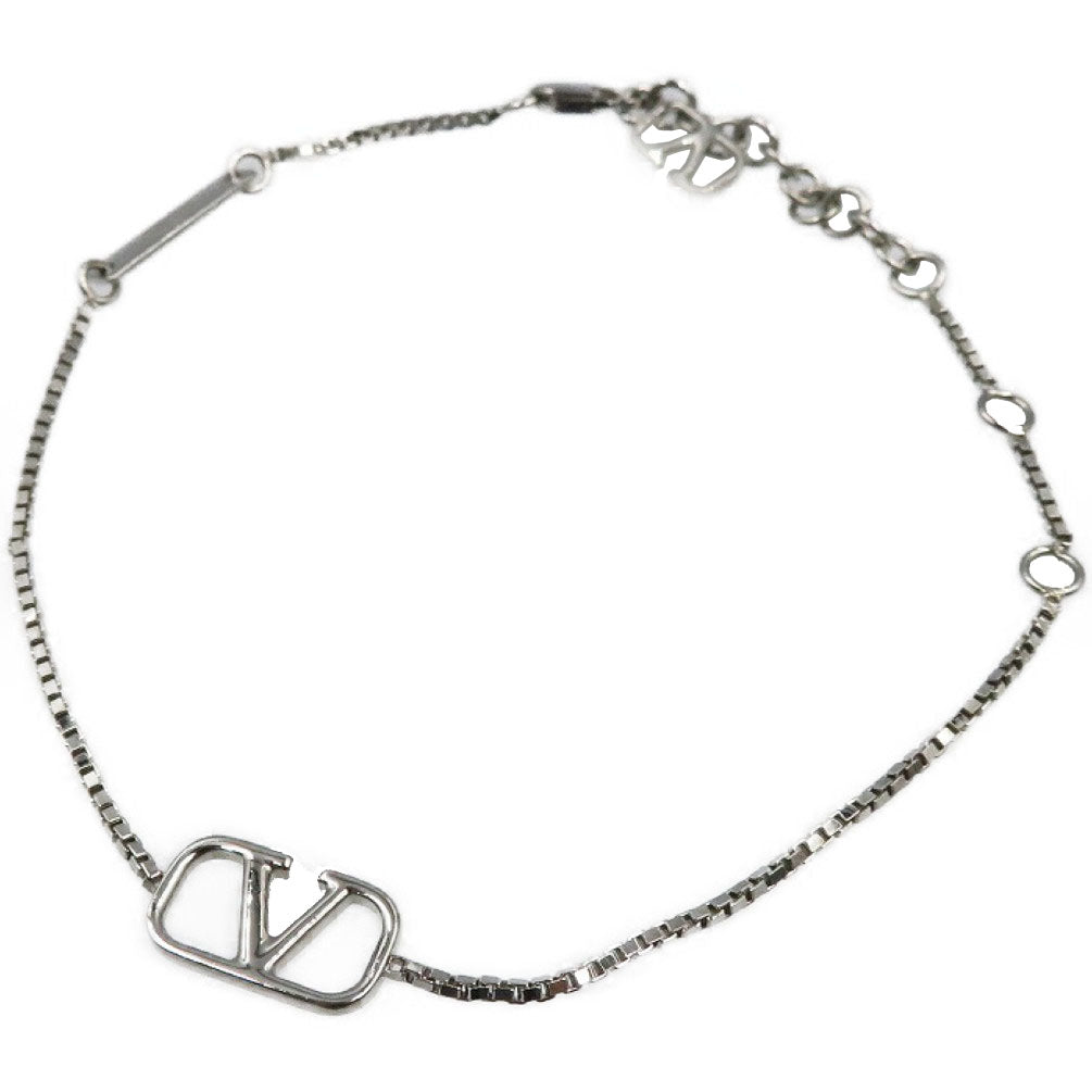 新品同様 ヴァレンティノガラヴァーニ Vロゴ メタル シルバー ブレスレット 0211【中古】VALENTINO GARAVANI