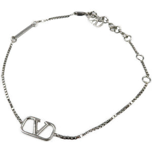 新品同様 ヴァレンティノガラヴァーニ Vロゴ メタル シルバー ブレスレット 0211【中古】VALENTINO GARAVANI