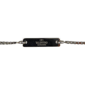 新品同様 ヴァレンティノガラヴァーニ Vロゴ メタル シルバー ブレスレット 0211【中古】VALENTINO GARAVANI