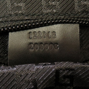 新品同様 グッチ ウェビングライン キャンバス ブラック 122348 リュックサック バッグ 黒 0216 【中古】 GUCCI メンズ