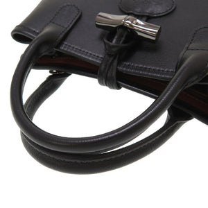 新品同様 ロンシャン ロゾ レザー ブラック 2WAY ハンドバッグ バッグ 黒 0217 【中古】 Longchamp
