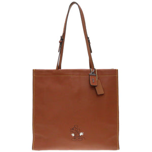 美品 コーチ × ディズニー ミッキー 37981 レザー ブラウン トートバッグ バッグ 茶 0221 【中古】 COACH × DISNEY