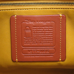 美品 コーチ × ディズニー ミッキー 37981 レザー ブラウン トートバッグ バッグ 茶 0221 【中古】 COACH × DISNEY