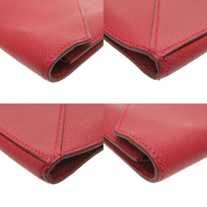 エルメス クシュベル レッド ゴールド金具 〇Z刻印 ヴィンテージ クラッチバッグ バッグ 0225 【中古】 HERMES セカンドカップ