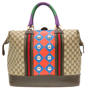 美品 グッチ GGスプリーム VAULT ヴォールト コラボ 24 012 525 ベージュ ボストンバッグ バッグ 0004 【中古】 GUCCI メンズ