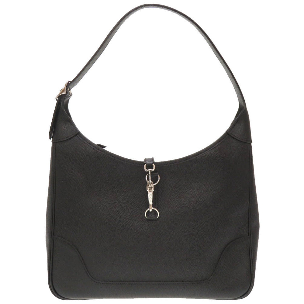 新品同様 エルメス トリム31 ヴォーエプソン ブラック シルバー金具 □R刻印 ショルダーバッグ バッグ 黒 0005 【中古】 HERMES