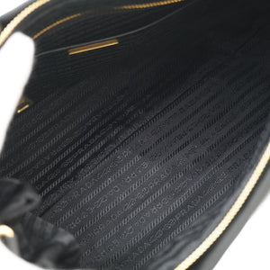 美品 プラダ 2WAY ナイロン 1BA843 2WAY トートバッグ ブラック ストラップ付 黒 0019【中古】PRADA