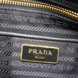 美品 プラダ 2WAY ナイロン 1BA843 2WAY トートバッグ ブラック ストラップ付 黒 0019【中古】PRADA