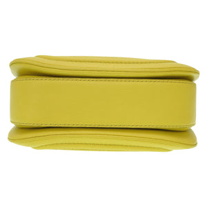 新品同様 グッチ ニューバンブー ショルダー ハンドバッグ 254884 レザー イエロー ストラップ付 0020【中古】GUCCI 黄色