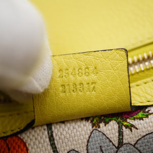 新品同様 グッチ ニューバンブー ショルダー ハンドバッグ 254884 レザー イエロー ストラップ付 0020【中古】GUCCI 黄色